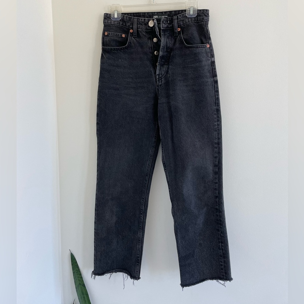 Black High Waist Zara Mom Jeans